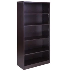 Boss Mocha Bookcase, 31W X14D X 65.5H