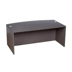 Boss Bow Front Desk Shell, Driftwood 71″W X 36/41″D X 29.5″H