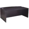 Boss Bow Front Desk Shell, Mocha 71″W X 36/41″D X 29.5″H