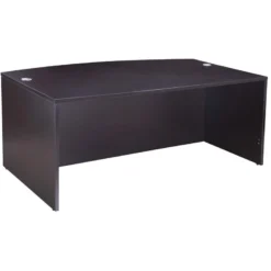 Boss Bow Front Desk Shell, Mocha 71″W X 36/41″D X 29.5″H