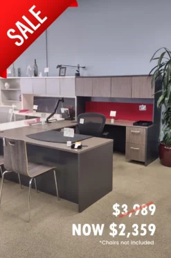 Monterey Desk Shell 30"D X 66"W With Pedestal