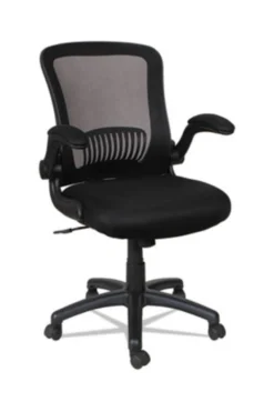 Alera EB-E Series Swivel/Tilt Mid-Back Mesh Chair, Supports Up To 275 Lb, 18.11" To 22.04" Seat Height, Black - ALEEBE4217