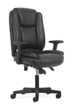 HON Sadie High-Back Task Chair, Black Leather HVST331