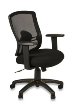 Alera Etros Mesh Mid-Back Petite Swivel/Tilt Chair, Supports Up To 275 Lb. Black ALEET4017B