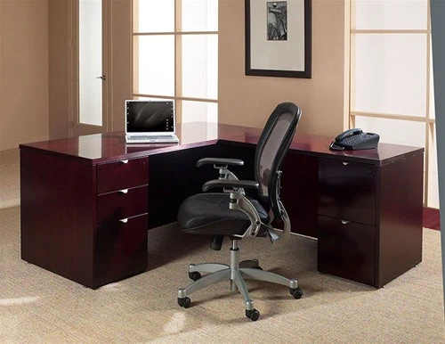 Kenwood Series Mahogany Wood Desk By Office Star 2 Kenwood Series Mahogany Wood Desk By Office Star - Image 2