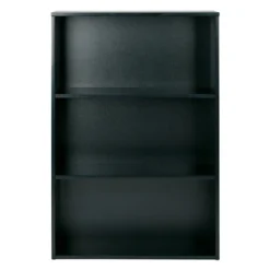OSP Designs By Office Star Products PRADO 48" 3-SHELF BOOKCASE WITH 3/4" SHELVES AND 2 ADJUSTABLE SHELVES IN BLACK - PRD3248