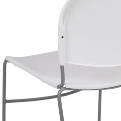 FLASH HERCULES Series 880 Lb. Capacity Black Ultra-Compact Stack Chair With Black Powder Coated Frame - RUT-188-GG -Cramer Sales Store RUT 188 WH GG inset6