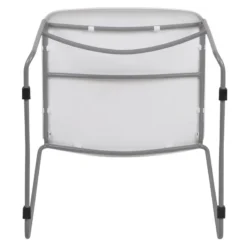 FLASH HERCULES Series 880 Lb. Capacity Black Ultra-Compact Stack Chair With Black Powder Coated Frame - RUT-188-GG -Cramer Sales Store RUT 188 WH GG inset8