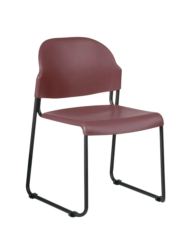 Stack Chair With Plastic Seat And Back By Office Star - STC3230 4 Stack Chair With Plastic Seat And Back By Office Star - STC3230 - Image 4