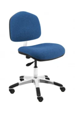 Bench Depot Washington Fabric ESD Office Desk Ht. Chairs 1 Lever Aluminum Black - WAS-DF1