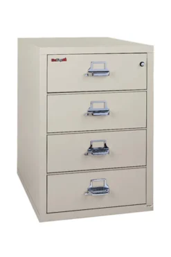 FireKing 4 Drawers Card, Check And Note Files - 4-2536-C