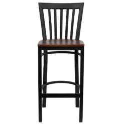 FLASH HERCULES Series Black School House Back Metal Restaurant Barstool - Wood Seat 10 FLASH HERCULES Series Black School House Back Metal Restaurant Barstool - Wood Seat -Cramer Sales Store XU DG6R8BSCH BAR CHYW GG inset3